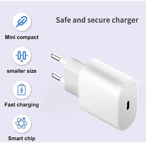 Cabo Usb-C-Lightning + Fonte Carregador 25W Turbo Compatível iPhone X Xr SE 11 12 13 14 Premium LAGUS IMP.