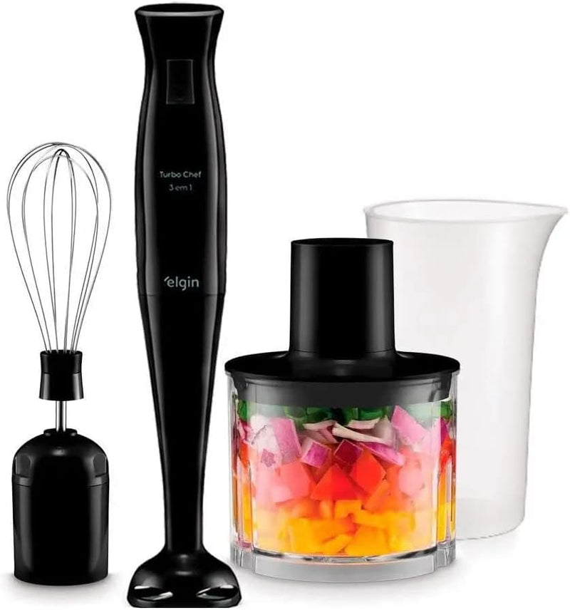 Mixer Vertical Turbo Chef Elgin 3 em 1 200W Preto 110v