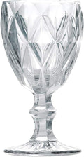 LYOR -- Conjunto de 6 Taças de Vidro Para Água Diamond 325ml Transparente - Mesa Posta - Itens Para Casa - Utensílios de Cozinha - Enxoval - Casamento - Decoração - Utilidades Domésticas