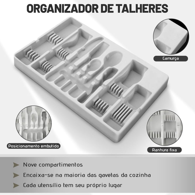 Faqueiro em Aço Inox com 30 Peças, Jogo de Talheres, Talheres, Faqueiro, Talher, Conjunto de Talheres, Jogo de Talher, Kit Talheres, Jogo Talheres, Talheres Inox, Faqueiro Inox (Prata