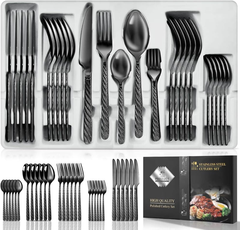 Faqueiro em Aço Inox com 30 Peças, Jogo de Talheres, Talheres, Faqueiro, Talher, Conjunto de Talheres, Jogo de Talher, Kit Talheres, Jogo Talheres, Talheres Inox, Faqueiro Inox (Prata