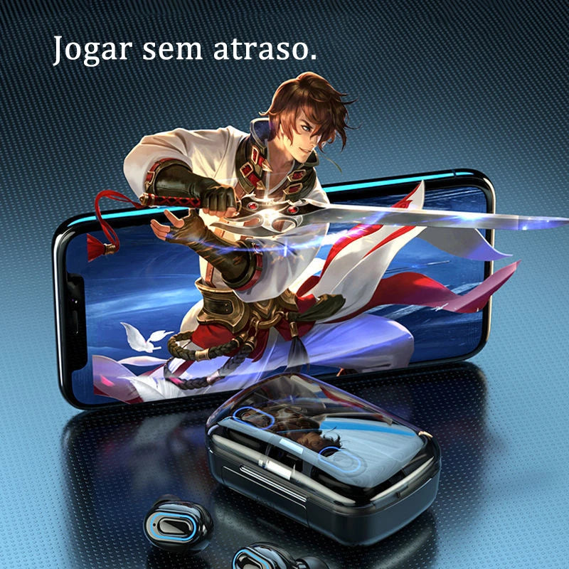 Fone de Ouvido Bluetooth M10 5.1 com Display de LED – TWS, Toque, Redução de Ruído, à Prova d’Água, Sem Fio