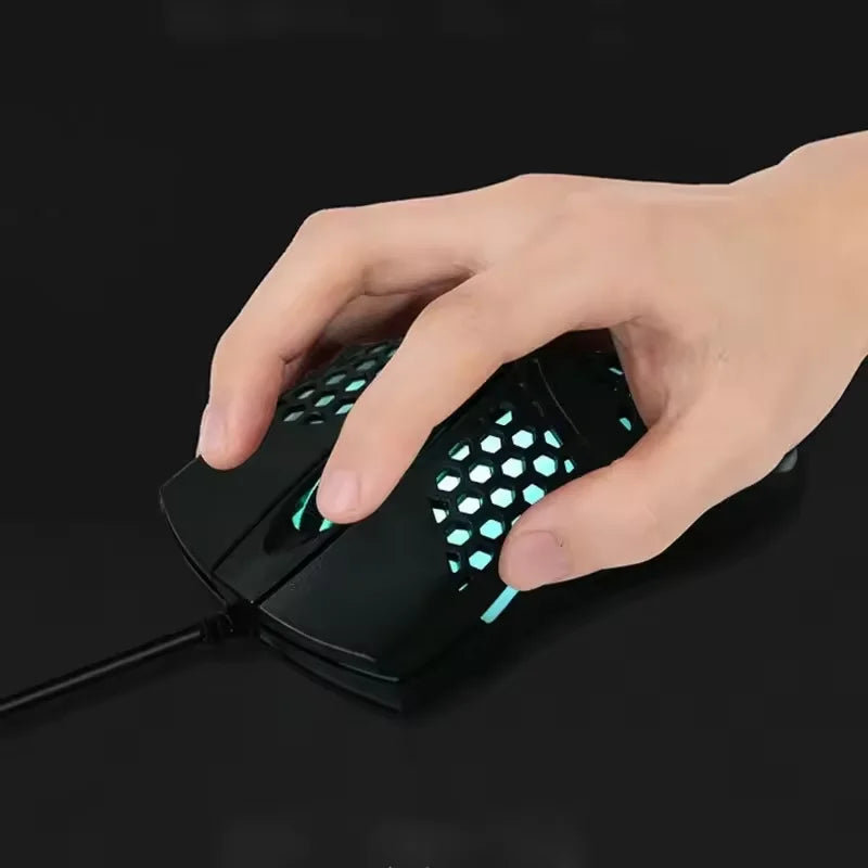 Mouse USB com LED RGB – Moderno, Versátil e Preciso