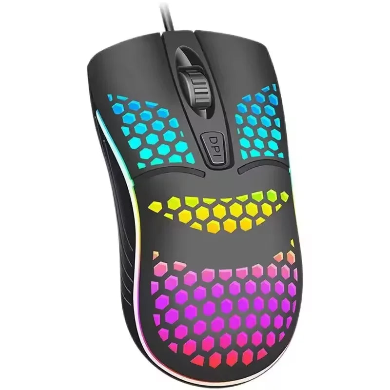 Mouse USB com LED RGB – Moderno, Versátil e Preciso