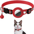 Suporte para AirTag de Gato – Coleira com Fecho de Segurança, Faixas Refletivas, Ajustável, Coleira à Prova d'Água com Sino para Gato, Estojo para AirTag Pet