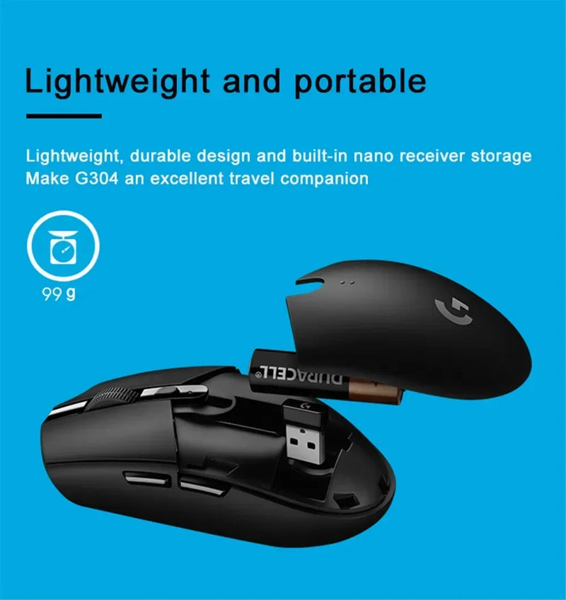 Mouse Gamer Sem Fio Logitech G304 – LIGHTSPEED, Alta Performance