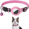 Suporte para AirTag de Gato – Coleira com Fecho de Segurança, Faixas Refletivas, Ajustável, Coleira à Prova d'Água com Sino para Gato, Estojo para AirTag Pet