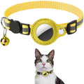 Suporte para AirTag de Gato – Coleira com Fecho de Segurança, Faixas Refletivas, Ajustável, Coleira à Prova d'Água com Sino para Gato, Estojo para AirTag Pet