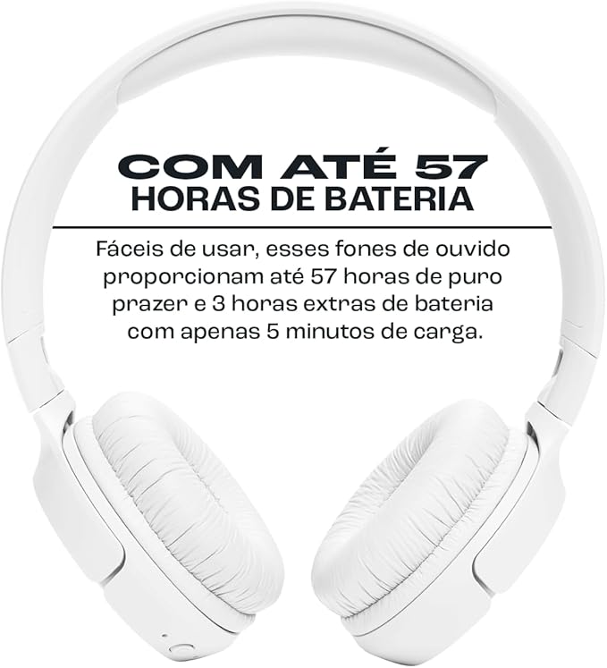 JBL, Fone de Ouvido On ear, Tune 520BT - Branco