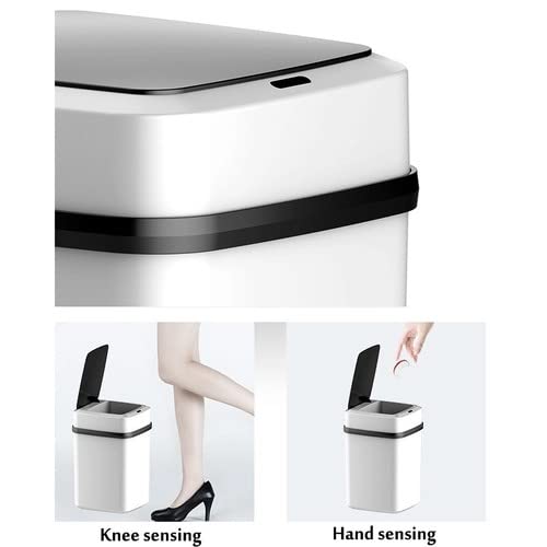 Lixeira Automatica Inteligente Com Sensor Branca 15 L